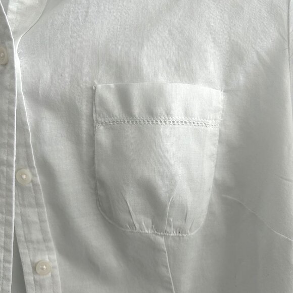 Old Navy White Cotton Shirt Sz M - Picture 3 of 9